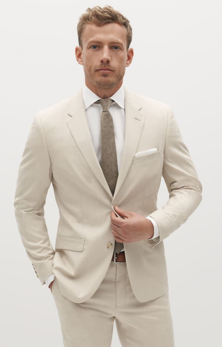 Tan men's suit